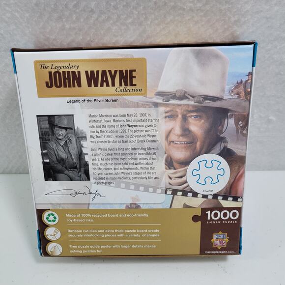 The Legendary John Wayne Collection 1000 Piece Jigsaw Puzzle NEW 121923-2M7 - Picture 2 of 3